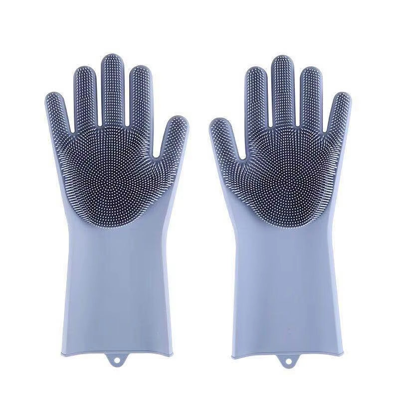 Pet Grooming Gloves Dog Cat Bathing Cleaning Glove Shampoo Scrubber Clean Soft Silicone Hair Removal Glove Hand Skin Protection
