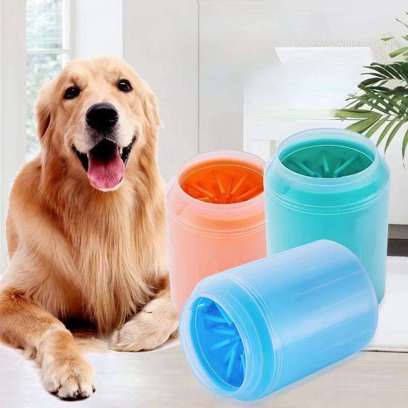 Pet Foot Washing Cup Portable Cat and Dog Foot Cleaner Soft Silicone Dog Paw Cleaning Tools Mini Wash Brush Bucket Pet Supplies