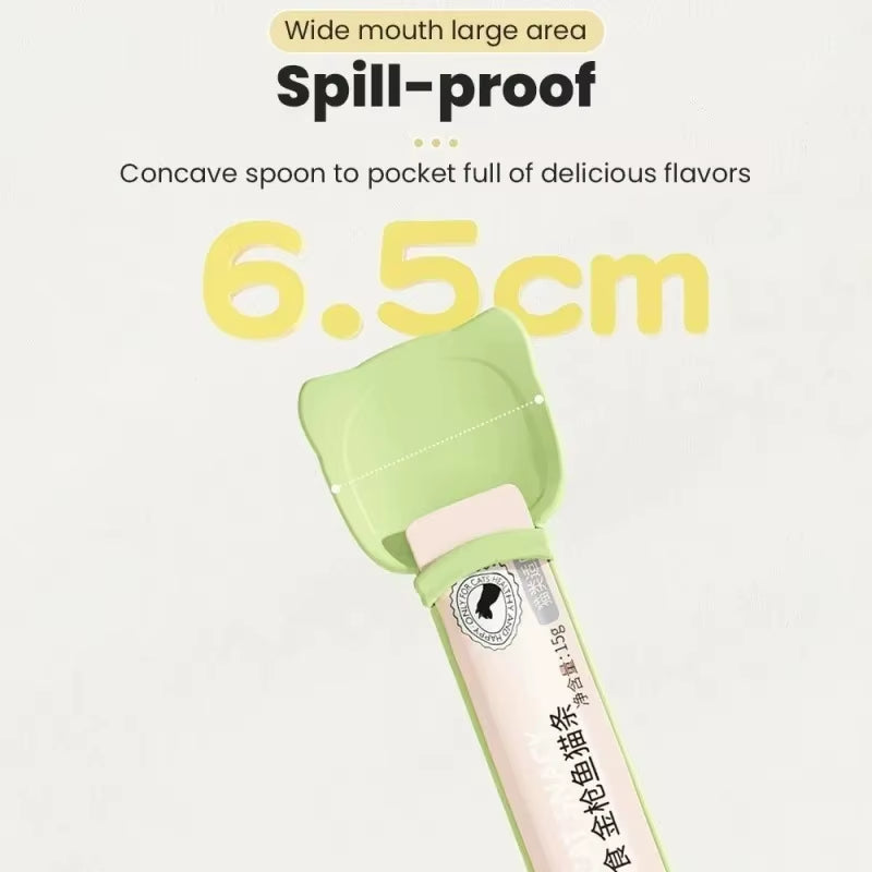 1/3PCS Cat Strip Feeder Spoon Long Handle Lickable Wet Food Feeder for Cats Pet Meat Mud Food Squeeze Dispense Spoon Pet Supplie