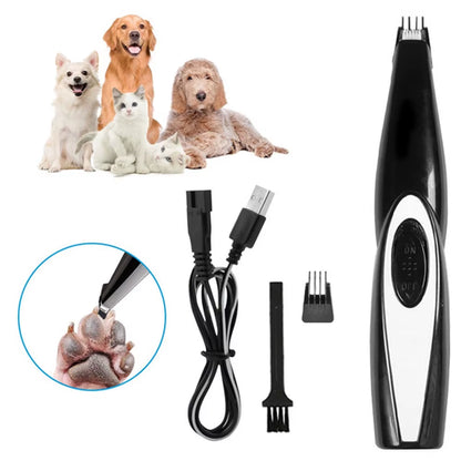 USB Rechargeable Pet Hair Trimmer for Dogs Cats Pet Hair Clipper Grooming Kit Cats Pets Foot Clipper Grooming