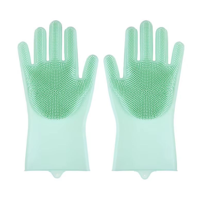Pet Grooming Gloves Dog Cat Bathing Cleaning Glove Shampoo Scrubber Clean Soft Silicone Hair Removal Glove Hand Skin Protection
