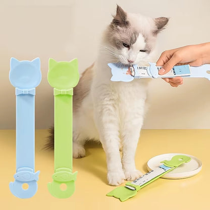 1/3PCS Cat Strip Feeder Spoon Long Handle Lickable Wet Food Feeder for Cats Pet Meat Mud Food Squeeze Dispense Spoon Pet Supplie