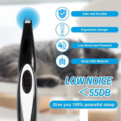 USB Rechargeable Pet Hair Trimmer for Dogs Cats Pet Hair Clipper Grooming Kit Cats Pets Foot Clipper Grooming